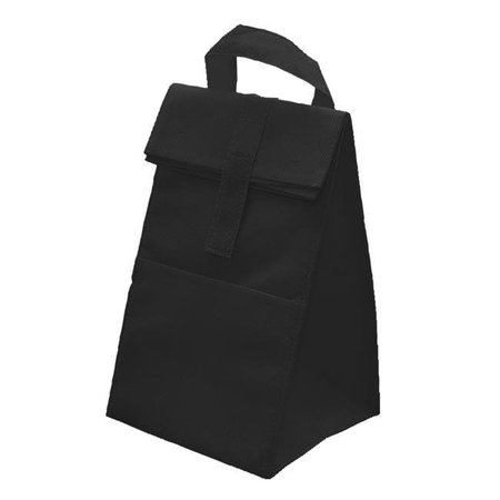 DEBCO Debco NW6762 Non Woven Insulated Lunch Bag Black  - 12 Pack NW6762